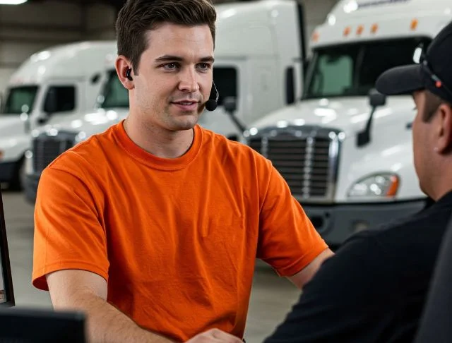a truck dispatcher encouraging a driver