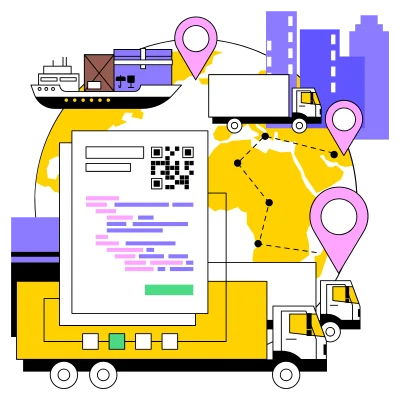 an illustration showing how shipping works