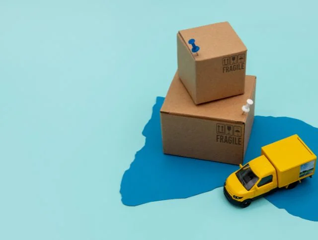 Boxes with mini van
