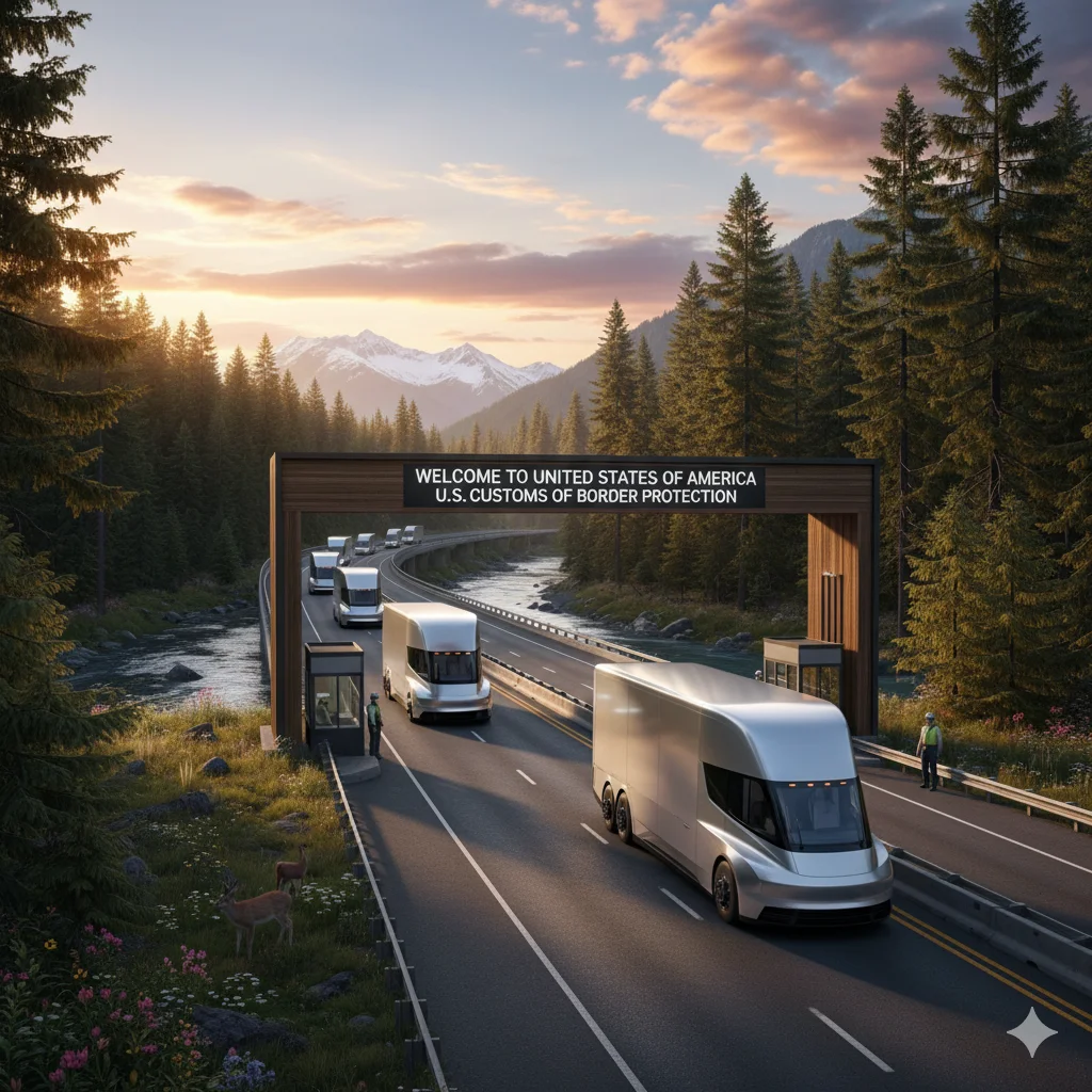 trucks entering in the usa
