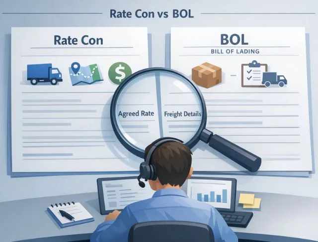 Rate Con vs Bill of Lading (Key Differences)