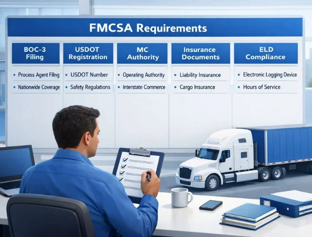 BOC-3 Filing vs Other FMCSA Requirements